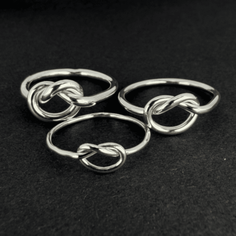 Knutering i sølv,  1.5mm
